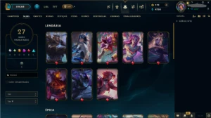 [League of Legends] Conta com 27 skins + 42 nos espólios LOL