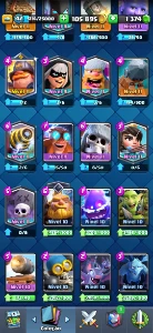6k500 troféus, 14 cartas nv máximo - Clash Royale