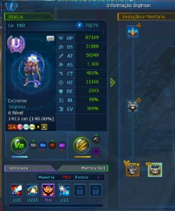 Conta LA Omega Com Sussano Rank U - Digimon Masters Online