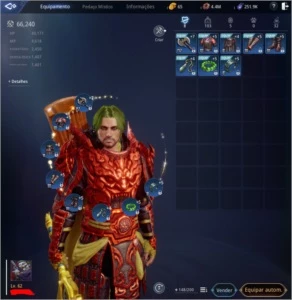 MIR4 CONTA LVL62 SV SA12 GUERREIRO TANK 66,240K PODER