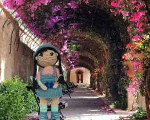 Boneca Bu Encantadora de Borboletas Amigurumi
