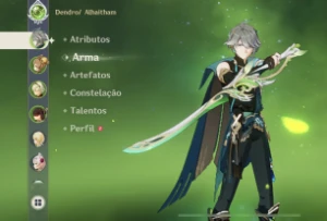 Ar15 Alhaitham e Luz das Folhas Cortadas. - Genshin Impact