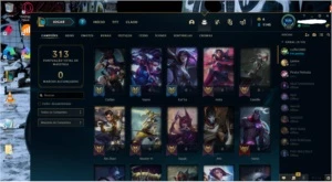 Conta unranked nivel 158, 42 skins, 27 emotes, 119 icones - League of Legends LOL