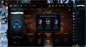 Conta unranked nivel 158, 42 skins, 27 emotes, 119 icones - League of Legends LOL