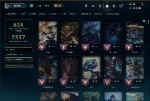 Unranked com TODOS os Champs e 125 Skins ( Nivel 441 ) - League of Legends LOL