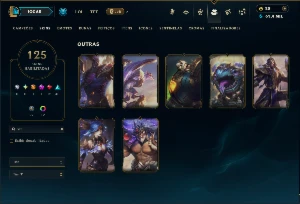 Unranked com TODOS os Champs e 125 Skins ( Nivel 441 ) - League of Legends LOL