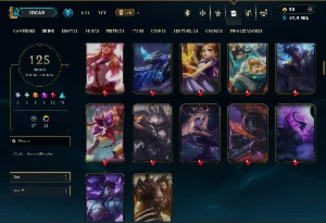 Unranked com TODOS os Champs e 125 Skins ( Nivel 441 ) - League of Legends LOL