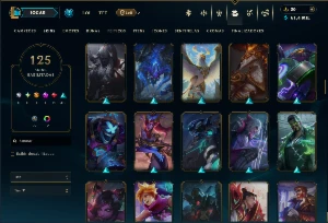 Unranked com TODOS os Champs e 125 Skins ( Nivel 441 ) - League of Legends LOL