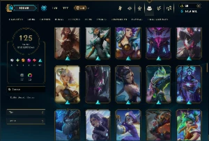 Unranked com TODOS os Champs e 125 Skins ( Nivel 441 ) - League of Legends LOL