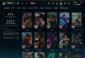 Unranked com TODOS os Champs e 125 Skins ( Nivel 441 ) - League of Legends LOL