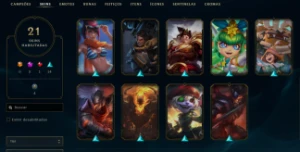 Conta League of Legends Full Acesso - 27 Champs e 21 Skins LOL