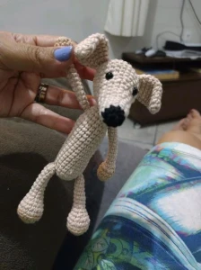 Mini Pet Galgo/Wippet - Amigurumi de crochê - Artesanato e Personalizados