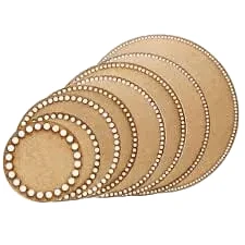 Kit 10 Base Para Crochê, MDF 3mm, Fio De Malha 08 a 30... - Artesanato e Personalizados