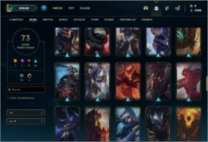 Conta ouro 4 com 81 champs e 73 skins + 60 Espolios - League of Legends LOL