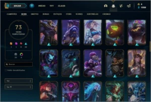 Conta ouro 4 com 81 champs e 73 skins + 60 Espolios - League of Legends LOL