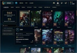 Conta ouro 4 com 81 champs e 73 skins + 60 Espolios - League of Legends LOL