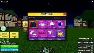 Conta Blox Fruits com foice, rifle ácido, para iniciantes - Roblox