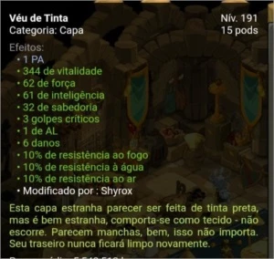 Vendo véu de tinta Exo Pa ( DOFUS TOUCH SERVER BRUTAS)