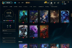 Unranked com 120 Champs e 112 Skins ( SUP / ADC ) - League of Legends LOL