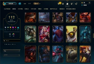 Unranked com 120 Champs e 112 Skins ( SUP / ADC ) - League of Legends LOL