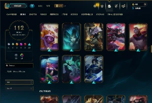 Unranked com 120 Champs e 112 Skins ( SUP / ADC ) - League of Legends LOL
