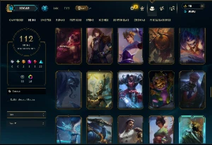 Unranked com 120 Champs e 112 Skins ( SUP / ADC ) - League of Legends LOL