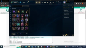 Conta League of Legends com 107 skins LOL