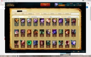 Ouro V - 84 Champs - 37 Skins - League of Legends LOL