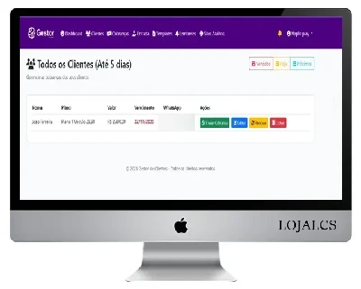 Gestor de Clientes Rastreamento Veicular cobrança Manual - Outros