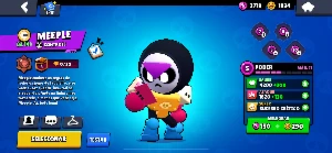 Conta contém mico(mítico) e leon(lendário) com skin tubarão - Brawl Stars