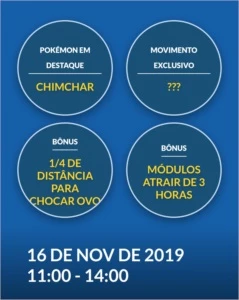 POKEMON GO - DIA COMUNITÁRIO NOVEMBRO DIA 16 - Pokémon