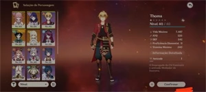 Conta com Raiden Shogun, Yae Miko, Venti e Thoma C6. - Genshin Impact