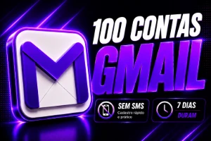 Gmail 100 contas duram 7 dias sem SMS - Emails