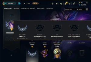 Prata 3 com TODOS os Champs e 80 Skins ( Mais de 50 Jogos ) - League of Legends LOL