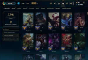 Prata 3 com TODOS os Champs e 80 Skins ( Mais de 50 Jogos ) - League of Legends LOL