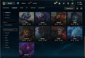 Conta platina 3 com 145 Champs e 132 Skins + 1 Prestigio - League of Legends LOL