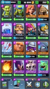 Clash Royale NV 10- 3421 TROFÉUS