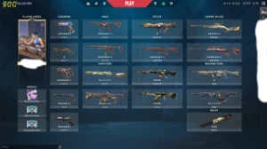 Conta VALORANT・nível 378・Imortal・com +6500 reais em skins