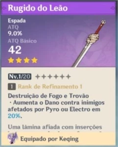 (AR7) Keqing + Fishl + Arco enferrujado + 3 armas 4* - Genshin Impact