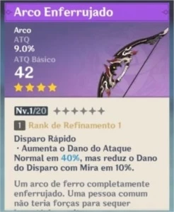(AR7) Keqing + Fishl + Arco enferrujado + 3 armas 4* - Genshin Impact