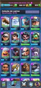CONTA CLASH ROYALE NÍVEL 12