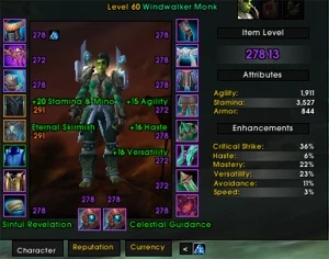 Monk/278Ilvl/4 peças/Renome 80 e mais! veja a descrição! - Blizzard