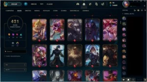 Conta LoL Br c/ 421 SKINS, TODOS campeões e 14k de essência - League of Legends