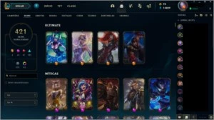 Conta LoL Br c/ 421 SKINS, TODOS campeões e 14k de essência - League of Legends