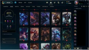 Conta LoL Br c/ 421 SKINS, TODOS campeões e 14k de essência - League of Legends