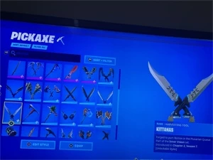Conta Fortnite com muitas skins, picaretas, para-quedas
