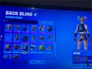 Conta Fortnite com muitas skins, picaretas, para-quedas