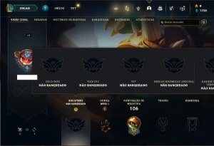 Conta Unranked com 45 Champs e 17 Skins + 1 Fragmento - League of Legends LOL