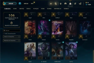 Conta Unranked com 45 Champs e 17 Skins + 1 Fragmento - League of Legends LOL