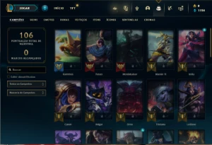 Conta Unranked com 45 Champs e 17 Skins + 1 Fragmento - League of Legends LOL